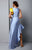 Beside Couture by Gemy - BC1355 Ruffled High Low Sheath Dress in Blue and Yellow