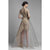 Beside Couture by Gemy - BC1381 Short Sleeve High Neck Illusion Gown In Gold