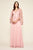 Tadashi Shoji - Embroidered V-neck Tulle A-line Dress In Pink
