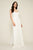 Tadashi Shoji - Applique Plunging V-neck Sheath Dress With Train In White