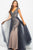 Jovani Cap Sleeve Tulle Overlaid Sheath Gown JVN60967 - 1 pc Charcoal In Size 6 Available In Gray