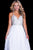 JVN55874 Embellished Foliage Motif A-Line Gown
