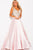 JVN60696 Plunging V-neck A-line Dress