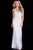 Jovani Crystal Embellished Fitted Evening Dress JVN54552 In Silver/Nude