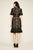 Tadashi Shoji - Mirabelle Embroidered Knee Length Dress In Black and Neutral