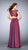 La Femme - Sophisticated Laced Bateau Neck Two-Piece Chiffon Dress 23922 in Purple