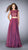 La Femme - Sophisticated Laced Bateau Neck Two-Piece Chiffon Dress 23922 in Purple