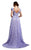 Beside Couture by Gemy - BC1304 Ruffle Lace Embellished A-Line Gown in Purple