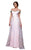 Beside Couture by Gemy - BC1307 Floral Embellished Gown with Overskirt in Pink, Floral