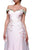 Beside Couture by Gemy - BC1307 Floral Embellished Gown with Overskirt in Pink, Floral