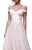 Beside Couture by Gemy - BC1308 Off Shoulder Floral Embellished Gown in Pink, Floral