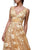 Beside Couture by Gemy - BC1311 Lace and Floral Applique A-line Dress in Orange