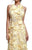 Beside Couture by Gemy - BC1313 Floral Applique Halter Sheath Dress in Yellow