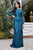 Tadashi Shoji - Fabia Long Sleeve Sequined Bateau Gown In Green