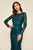 Tadashi Shoji - Fabia Long Sleeve Sequined Bateau Gown In Green