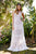 Tadashi Shoji - Sleeveless Lace V-neck A-line Dress In White and Neutral