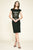 Tadashi Shoji - Claudie Sequined Neoprene Knee Length Dress In Black and Gold