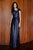 Tadashi Shoji - Embellished Asymmetric Neck Sheath Dress In Blue