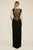 Tadashi Shoji - Lace Plunging V-neck Sheath Dress In Black and Neutral