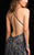 BG Haute - 48710 Spaghetti-Strap Sequined Evening Gown in Blue and Neutral