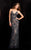BG Haute Spaghetti-Strap Sequined Evening Gown 48710 - 1 pc Blk/Nde In Size 4 Available in Black and Neutral