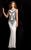 BG Haute - 48719 Artistic Embellished Sleeveless Gown in White and Black