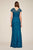 Tadashi Shoji - Lace Scalloped Sweetheart Sheath Dress In Blue and Green