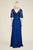 Tadashi Shoji - Lace V-neck Fitted Dress In Blue