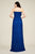 Tadashi Shoji - Strapless Lace Embroidered Sheath Dress In Blue