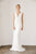Tadashi Shoji - Fully Lace V-neck Sheath Dress In White