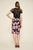 Tadashi Shoji - Rosta Lace Floral Print Fitted Dress In Black and Pink