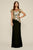 Tadashi Shoji - Bedazzled Bateau Sheath Dress In Black and Gold