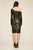 Tadashi Shoji - Embellished Long Sleeve Sheath Dress In Black and Neutral