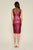 Tadashi Shoji - Valentina Sleeveless Sequined Fitted Dress In Pink and Black