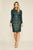 Tadashi Shoji - Embellished Long Sleeve Bateau Sheath Dress In Green and Neutral