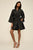Tadashi Shoji - Embellished Jewel Neck A-line Dress In Black and Gold