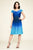 Tadashi Shoji - Ombre Bateau Neckline Knee-length Dress In Blue