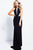 JVN54578 Embellished High Halter Sheath Dress