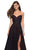 La Femme - 27774 Two Tone Embellished Tulle Ballgown In Black and Red