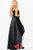 JVN58040 Deep V-Neck Printed High Low Gown