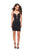 La Femme - 26638 Sexy Strappy Back Short Cocktail Dress in Black