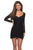 La Femme - 28232 Tulip Hem Fitted Lace Cocktail Dress In Black
