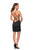 La Femme - 26638 Sexy Strappy Back Short Cocktail Dress in Black