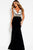 53084 Floral Embroidered Plunging Mermaid Gown
