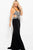JVN50043 Embroidered Plunging V-neck Sheath Dress