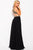 JVN59048 Plunging V-Neck Embellished Cutout Gown
