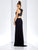 Clarisse Prom - 3498 Sleeveless Iridescent Lace Detail Evening Gown in Black