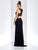 Clarisse - Sleeveless Iridescent Lace Detail Evening Gown 3498 In Black