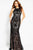 54533 Beaded Tulle Halter Neck Sheath Dress