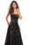 La Femme - 27164 Sequined Lace Strapless A-line Dress